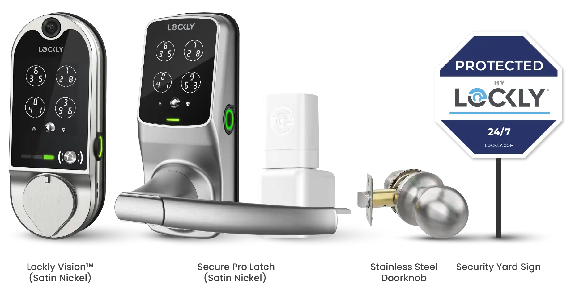 4Piece Premium Security Kit with Secure Pro Latch Lockly®