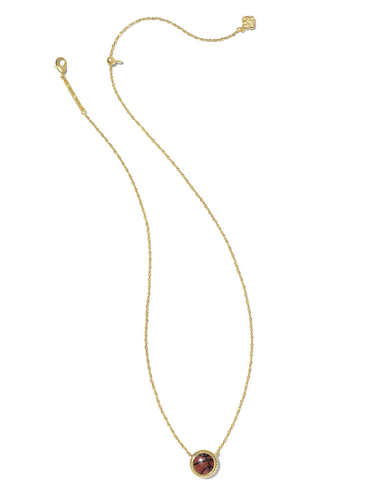 Basketball Short Pendant Necklace in Gold by Kendra Scott