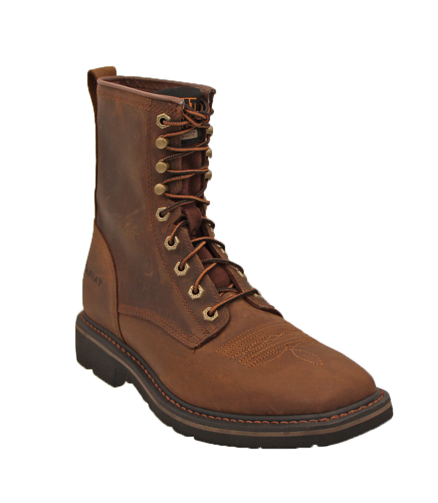 Cascade 8'' Wide Square Alamo Brown Boot by Ariat