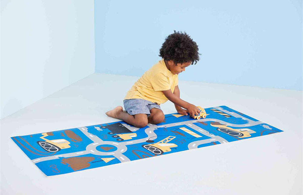 construction truck mat by Mud Pie