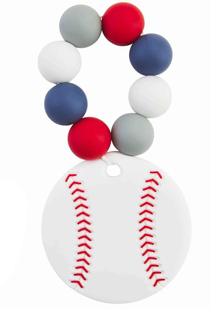 Baseball Silicone Teether by Mud Pie