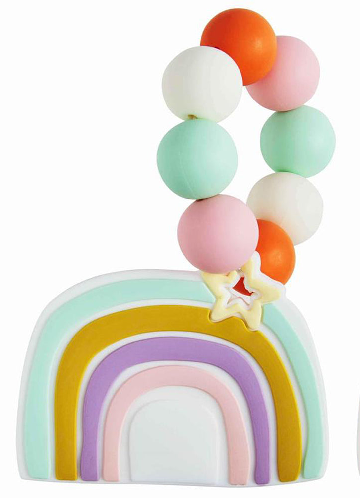 Blue Rainbow Teether by Mud Pie