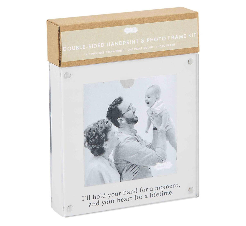 baby handprint frame by Mud Pie