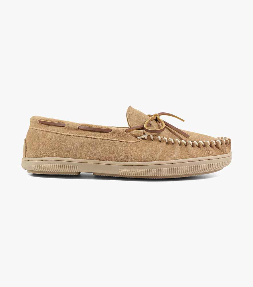 Cozy Moc Toe Tie Slipper in Sand by Florsheim