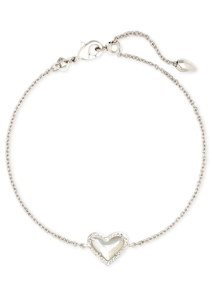 Ari Heart Dlct Brc Rhod Ivory Mop by Kendra Scott