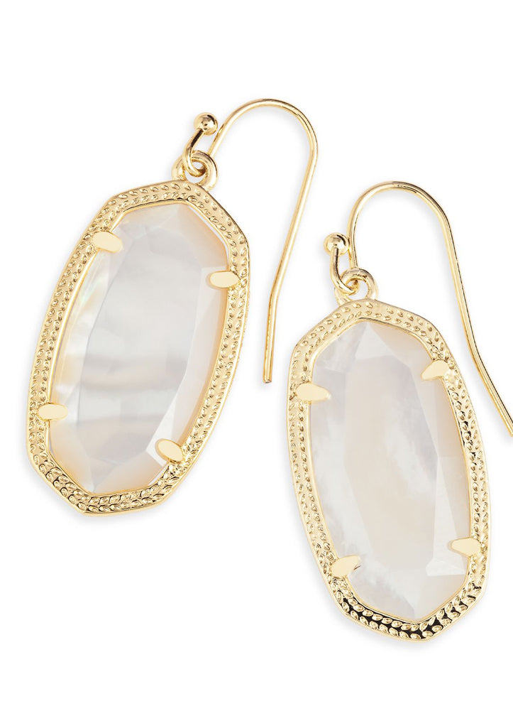 Dani Earring in Gold Ivory Mother of Pearl by Kendra Scott