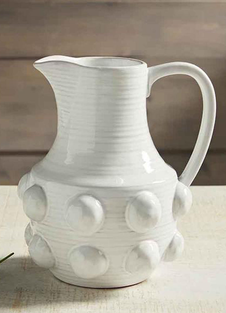 Beaded Terracotta Pitcher by Mud Pie