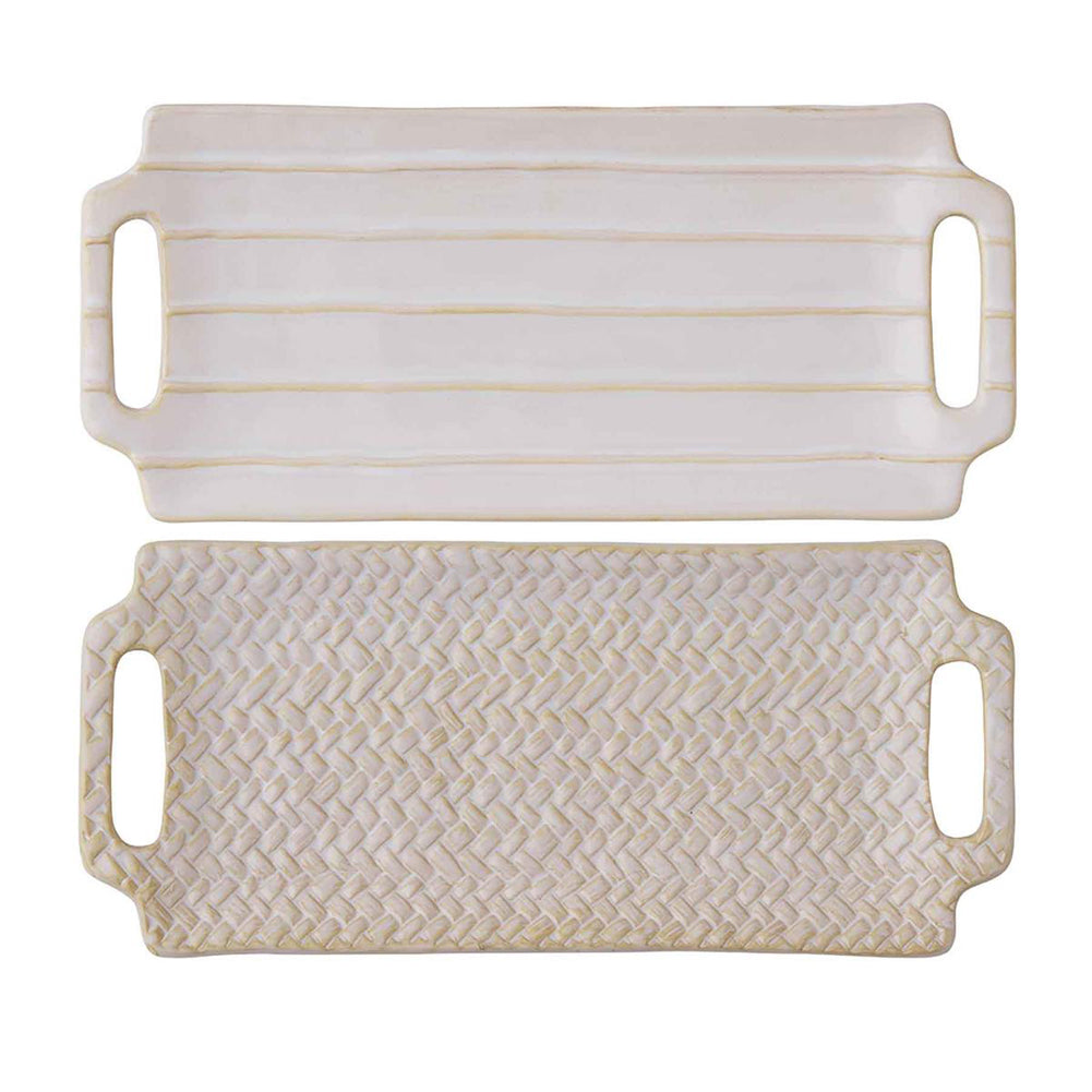 Basket Weave Everything Tray by Mud Pie