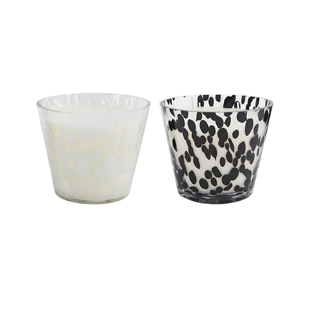 Black Scattered Dot Candle by Mud Pie