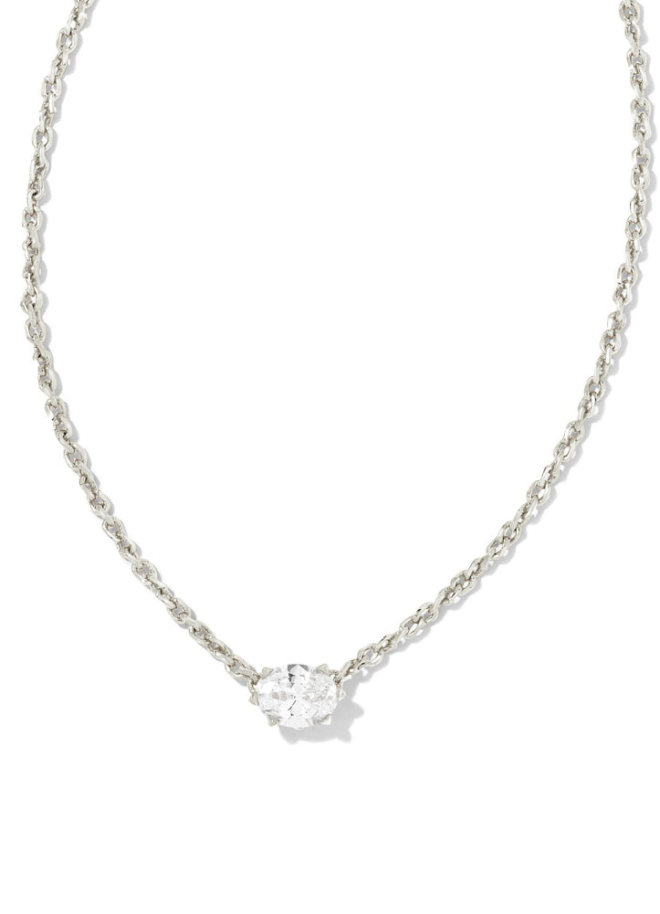 Cailin PNDNT NCK RHOD Metal White CZ by Kendra Scott