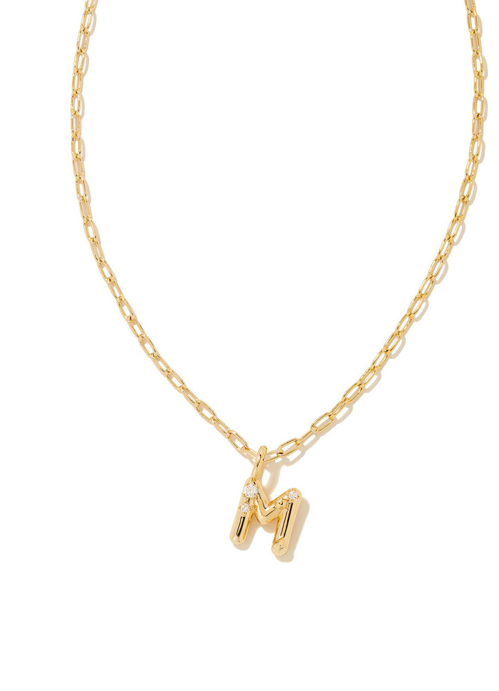 Crystal Letter ''M'' Pendant Necklace by Kendra Scott