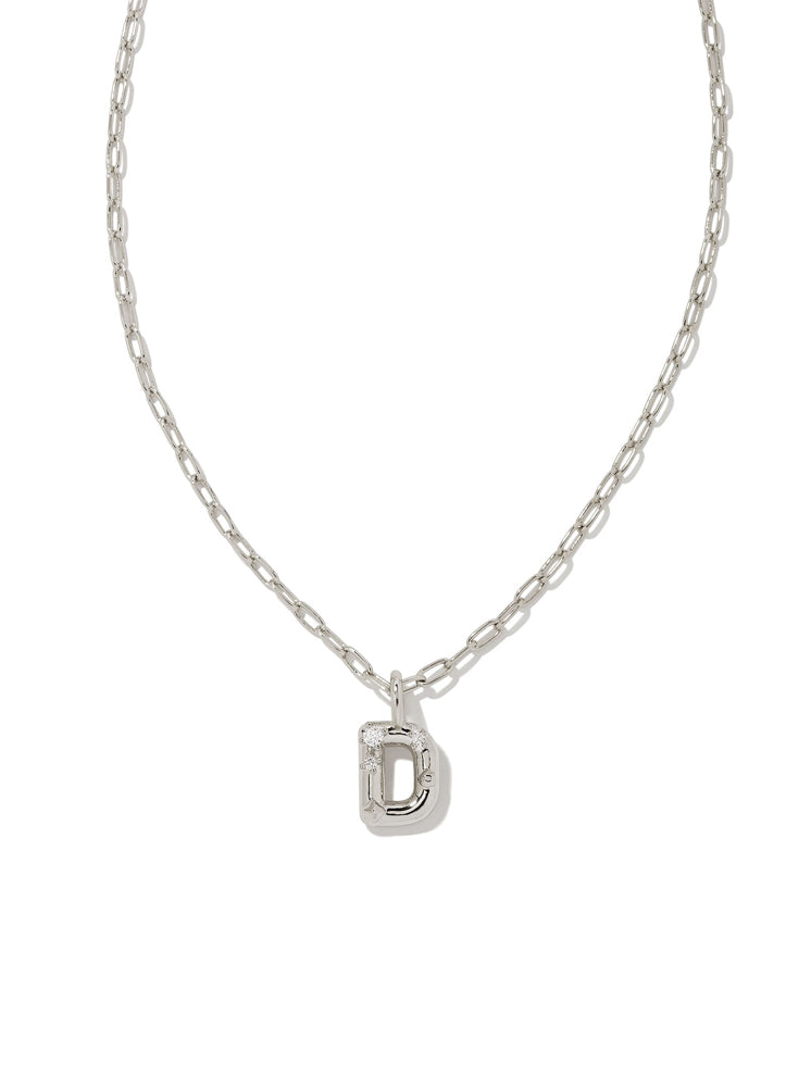 Crystal D Necklace in Silver by Kendra Scott