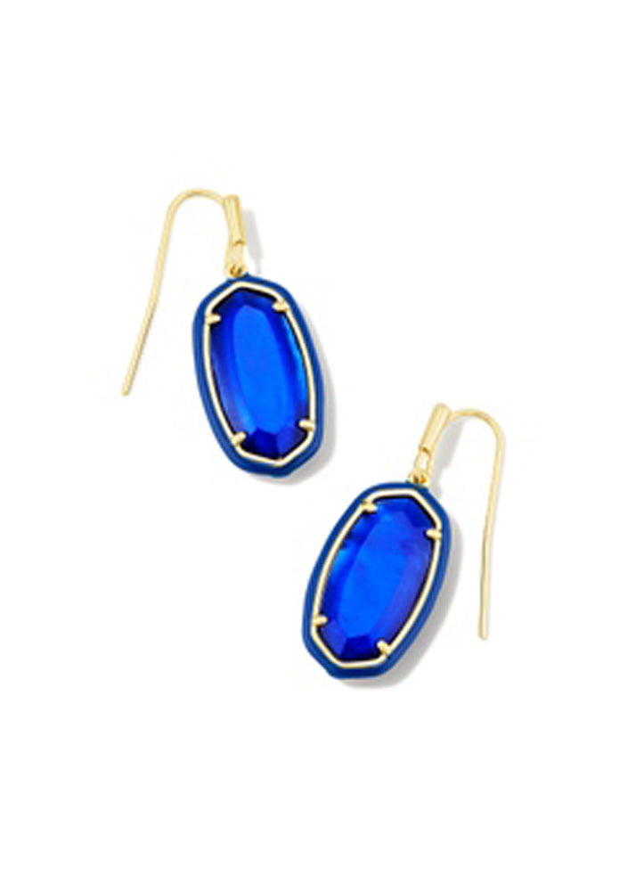 Dani Enamel Earrings in Cobalt Illusion by Kendra Scott