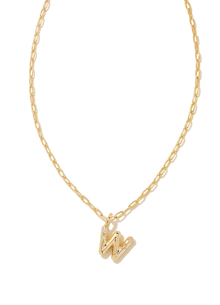 Crystal W Necklace in Gold by Kendra Scott