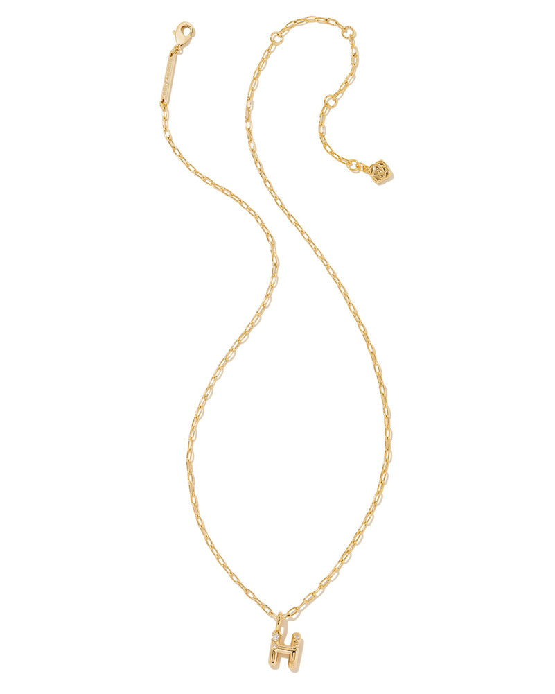 Crystal H Necklace in Gold by Kendra Scott