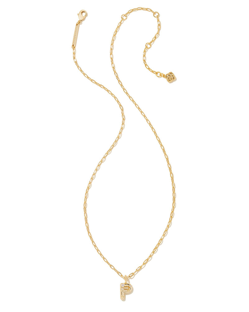 Crystal P Necklace in Gold by Kendra Scott