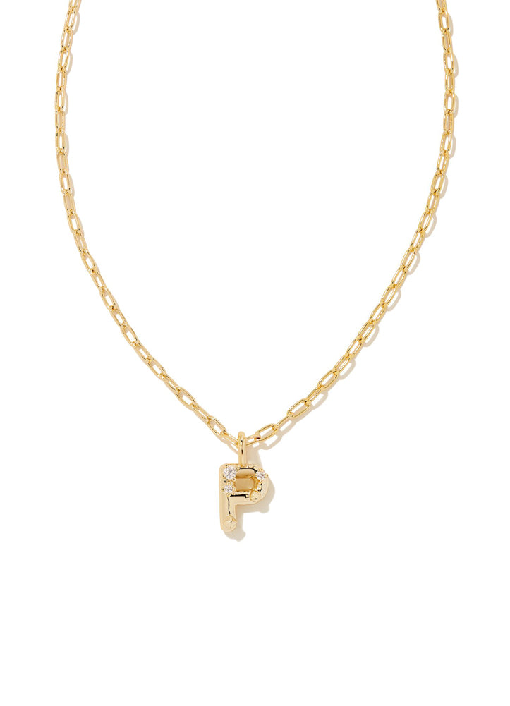 Crystal P Necklace in Gold by Kendra Scott