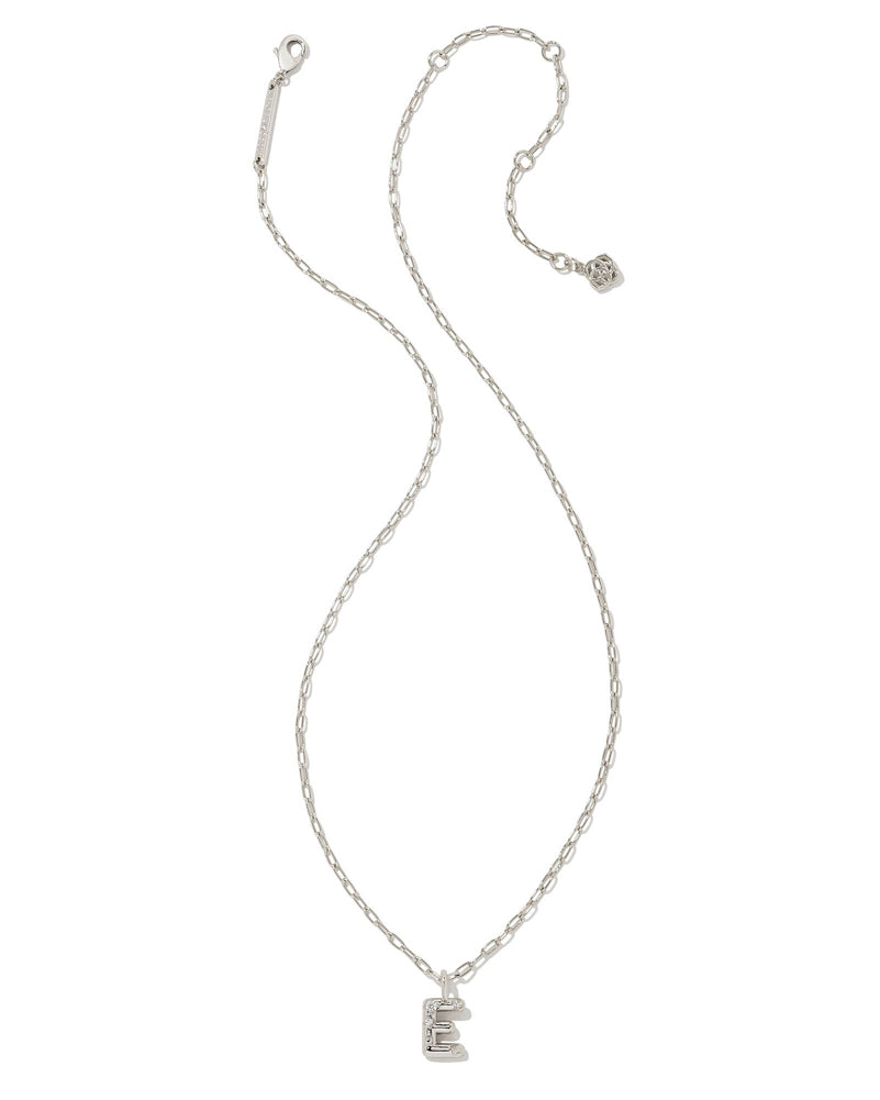 Crystal E Necklace in Silver by Kendra Scott