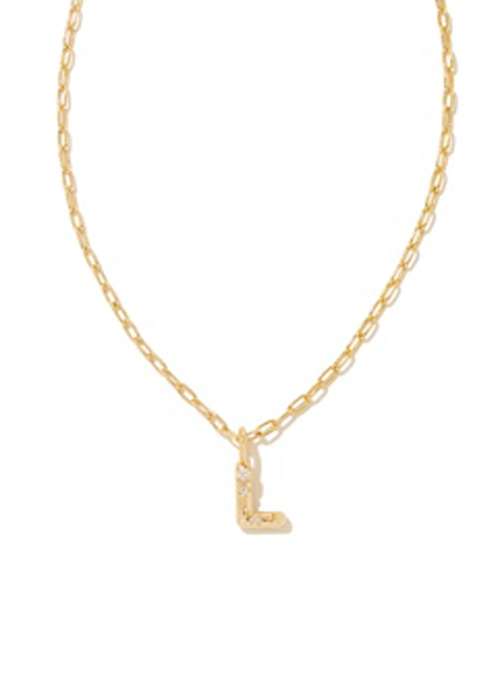 Crystal Letter ''L'' Pendant Necklace by Kendra Scott