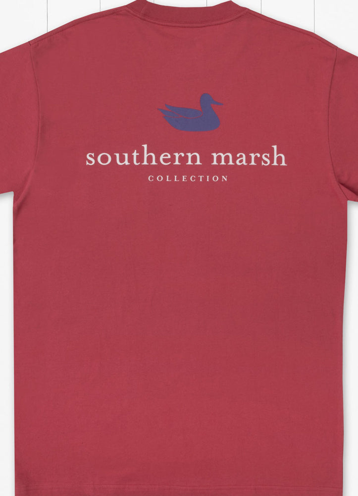 Authentic Tee in Rhubarb by Southern Marsh