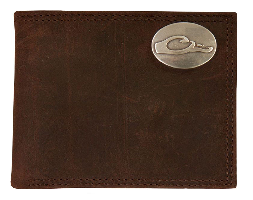 Bi-Fold Wallet in Brown Leather by Drake