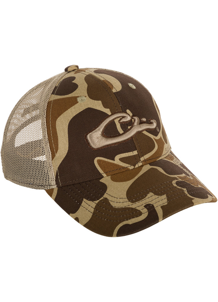 6 Panel Camo Mesh Back Cap Old School by Drake