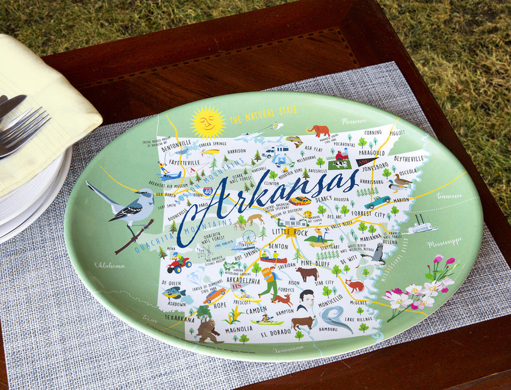 Arkansas Melamine Platter by Galleyware