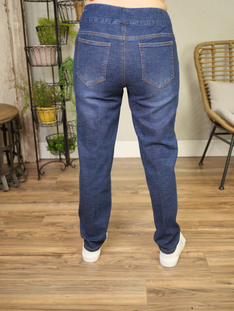 Ankle Jean Pant in Mid Indigo by S.Y.I.