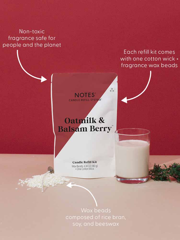 Candle Refill Kit Oatmilk by Notes Candles