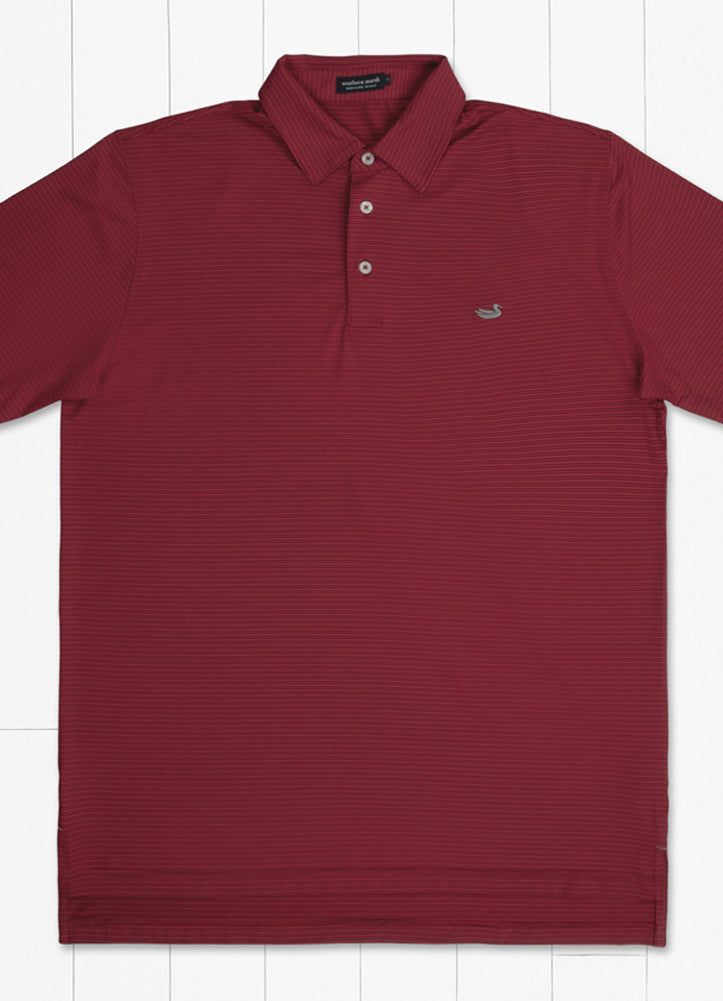 Bermuda Performance Polo in Crimson by Southern Marsh