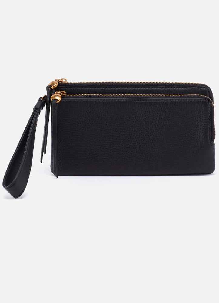 Dayton Wristlet in Black by Hobo