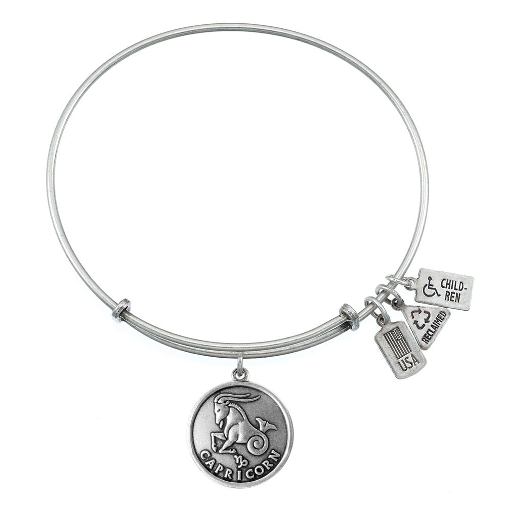 Capricorn Bangle in Silver by Wind & Fire