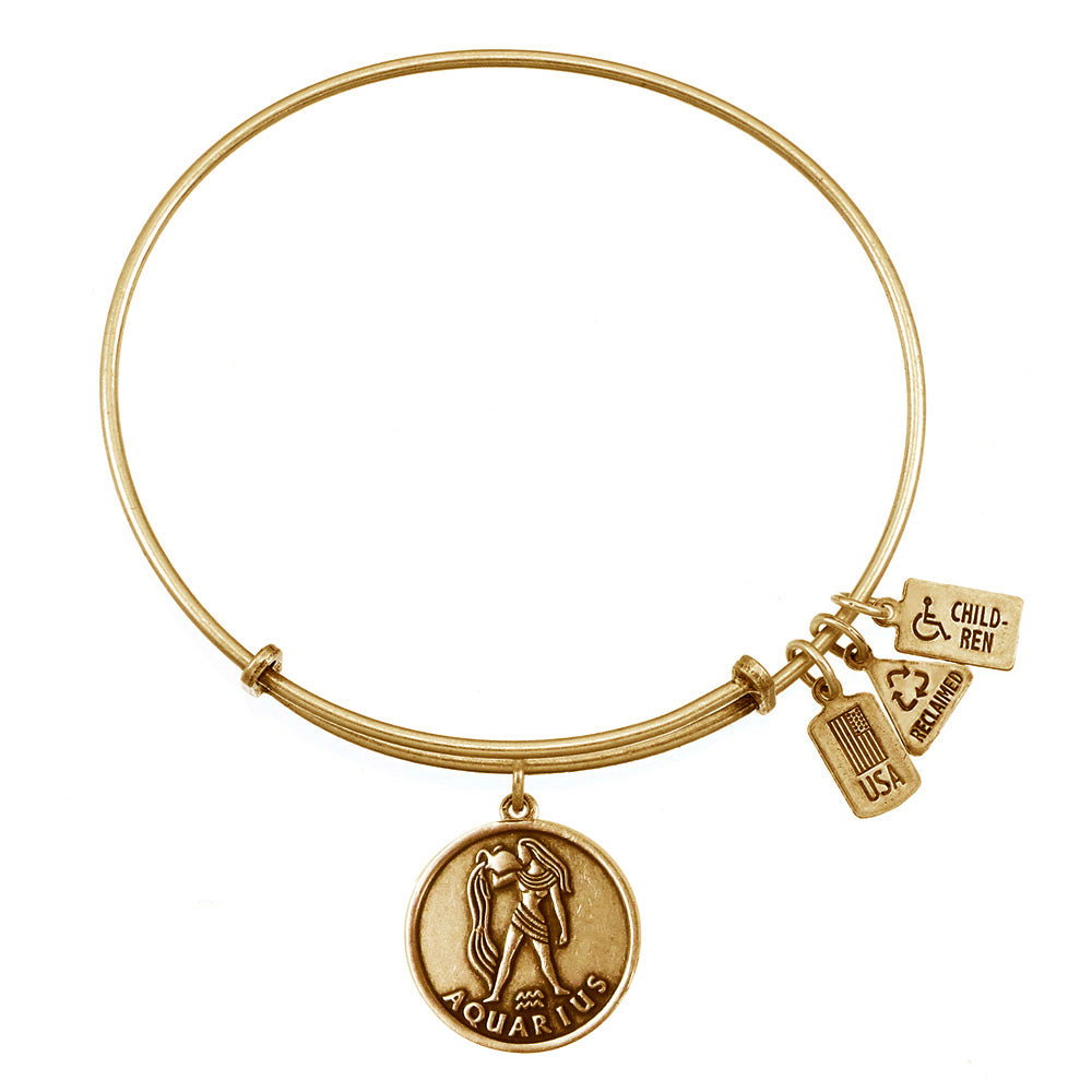 Aquarius Bangle in Gold by Wind & Fire