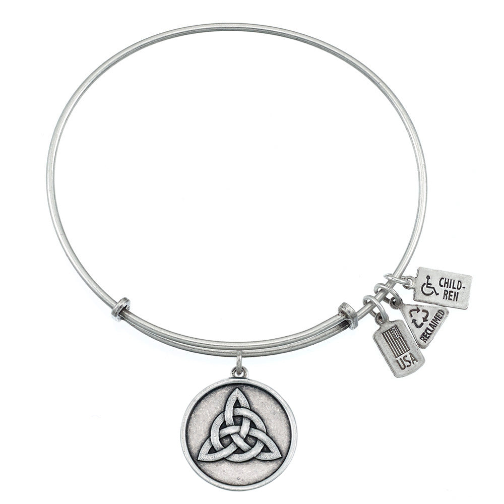 Celtic Triquetra Bangle in Silver by Wind & Fire