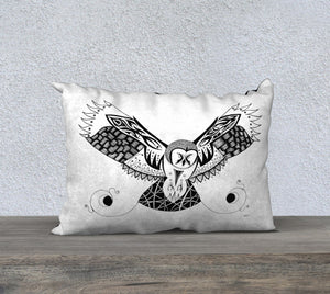 Owl S Catch Decorative Pillow Case White 14x20 Healing Helen