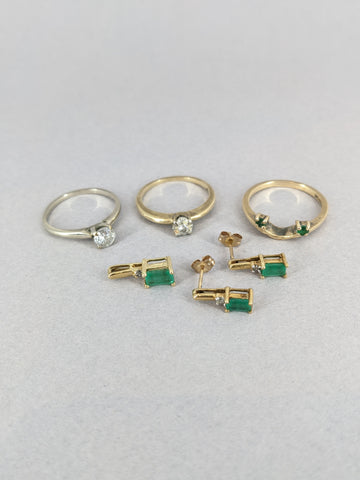 Sarah's inherited emerald and diamond jewelry