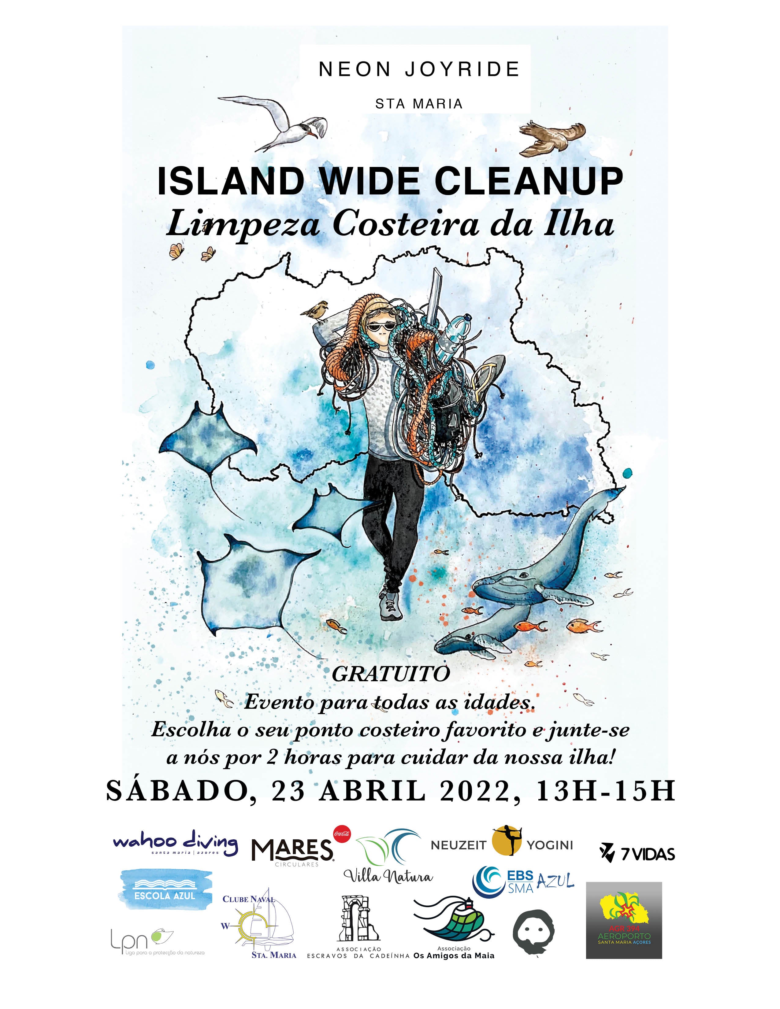 Neon Joyride Island Wide Cleanup Santa Maria Azores Earth Day 2022