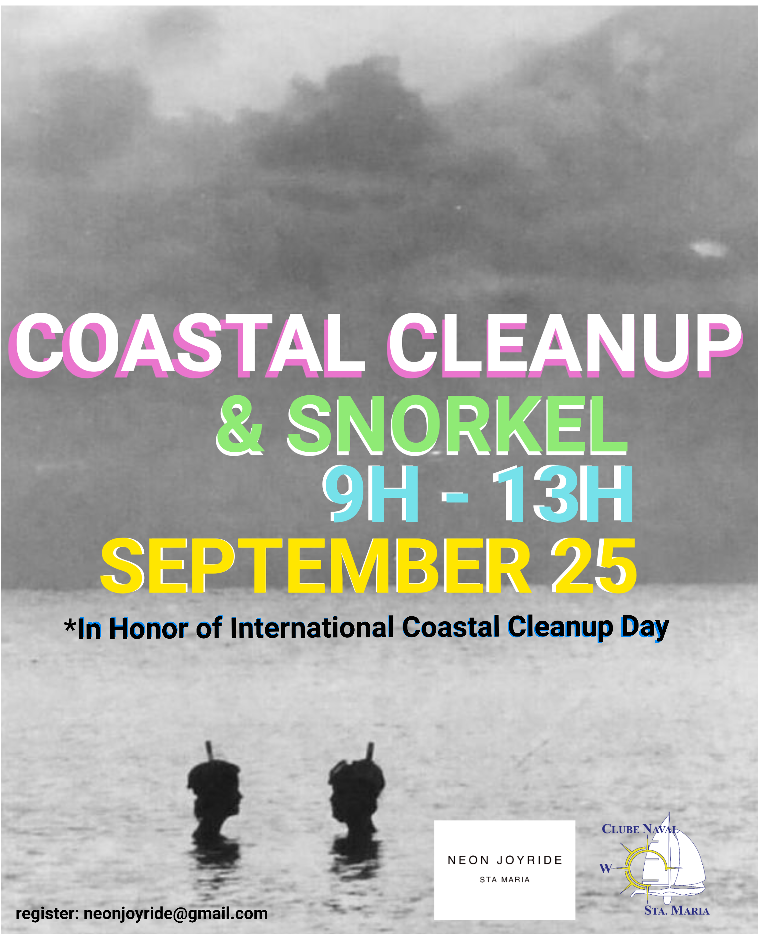 Neon Joyride & Clube Naval Santa Maria Snorkel & Limpeza in honor of international coastal cleanup day