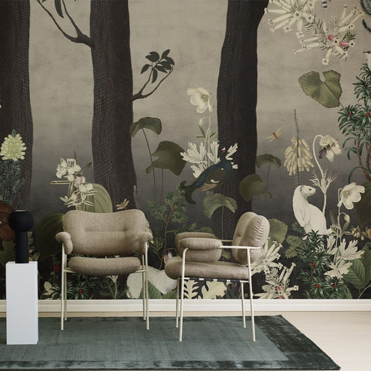 Alice's Dusk Botanicals Mural Wallpaper (SqM) – Jass London