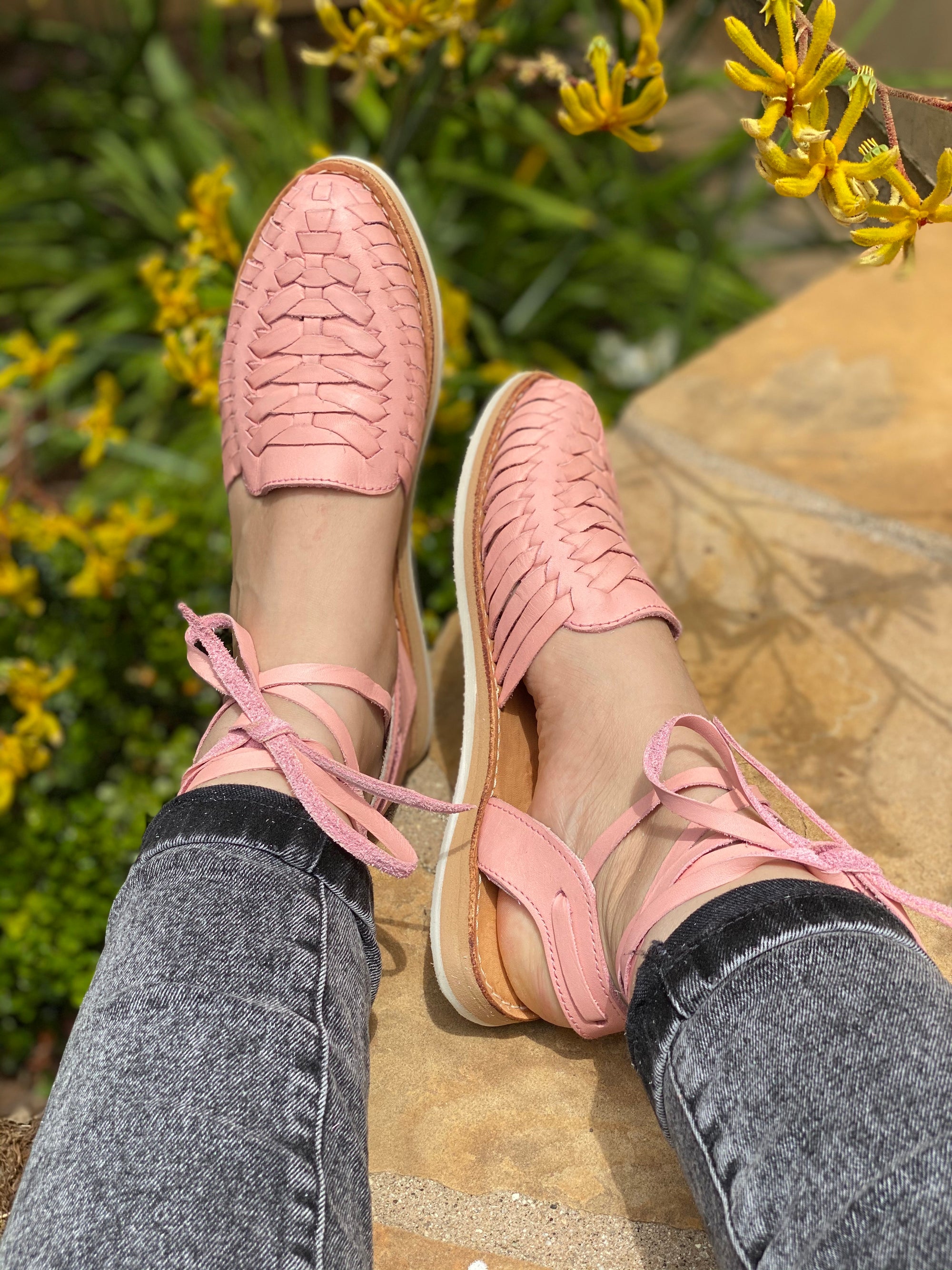 huaraches pink