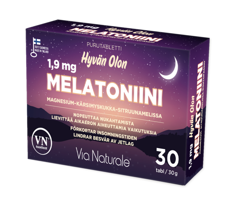 Hyvän Olon Melatoniini 1,9 mg 30 purutabl.
