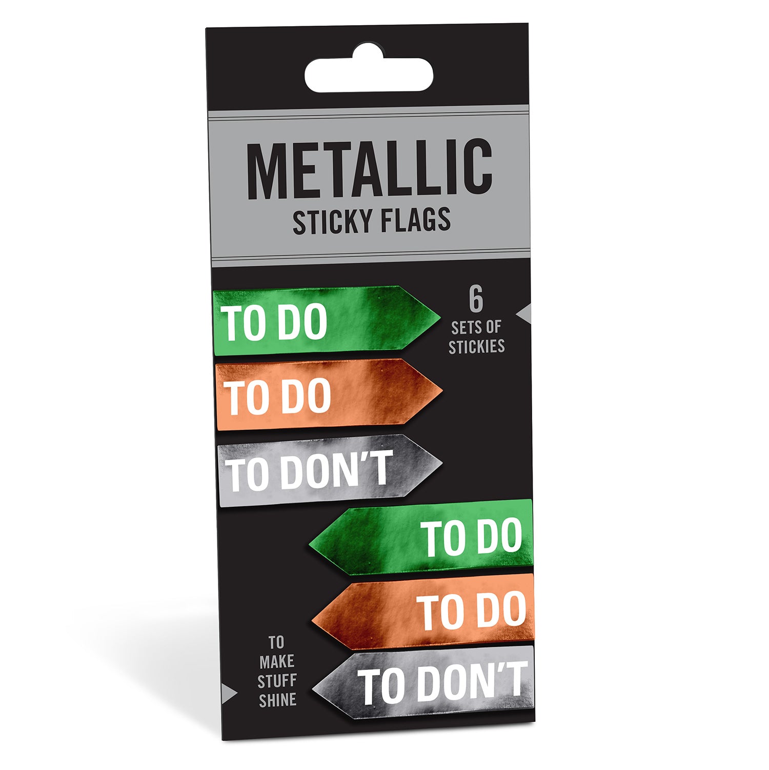 To Do / To Don't No Metallic Sticky Flags