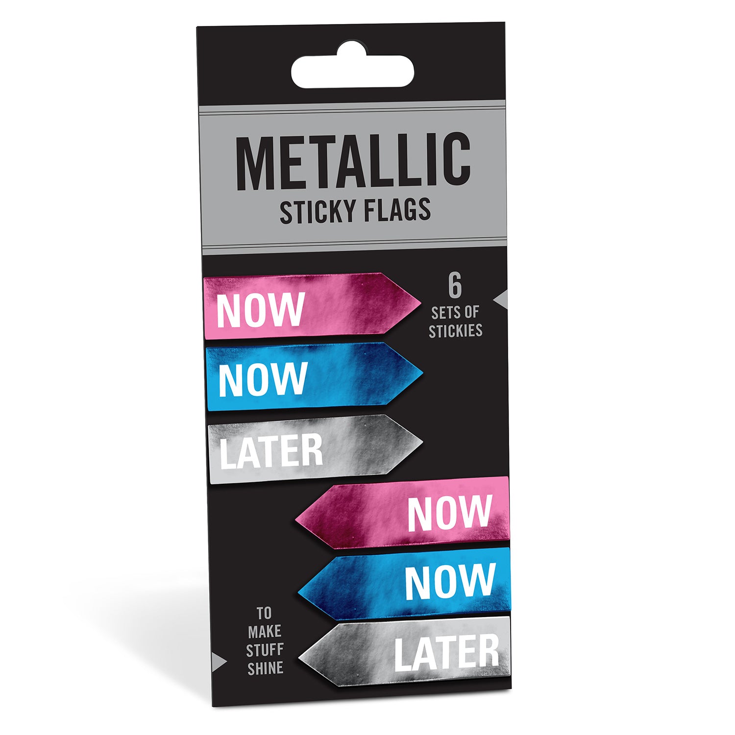 Now / Later Metallic Sticky Flags