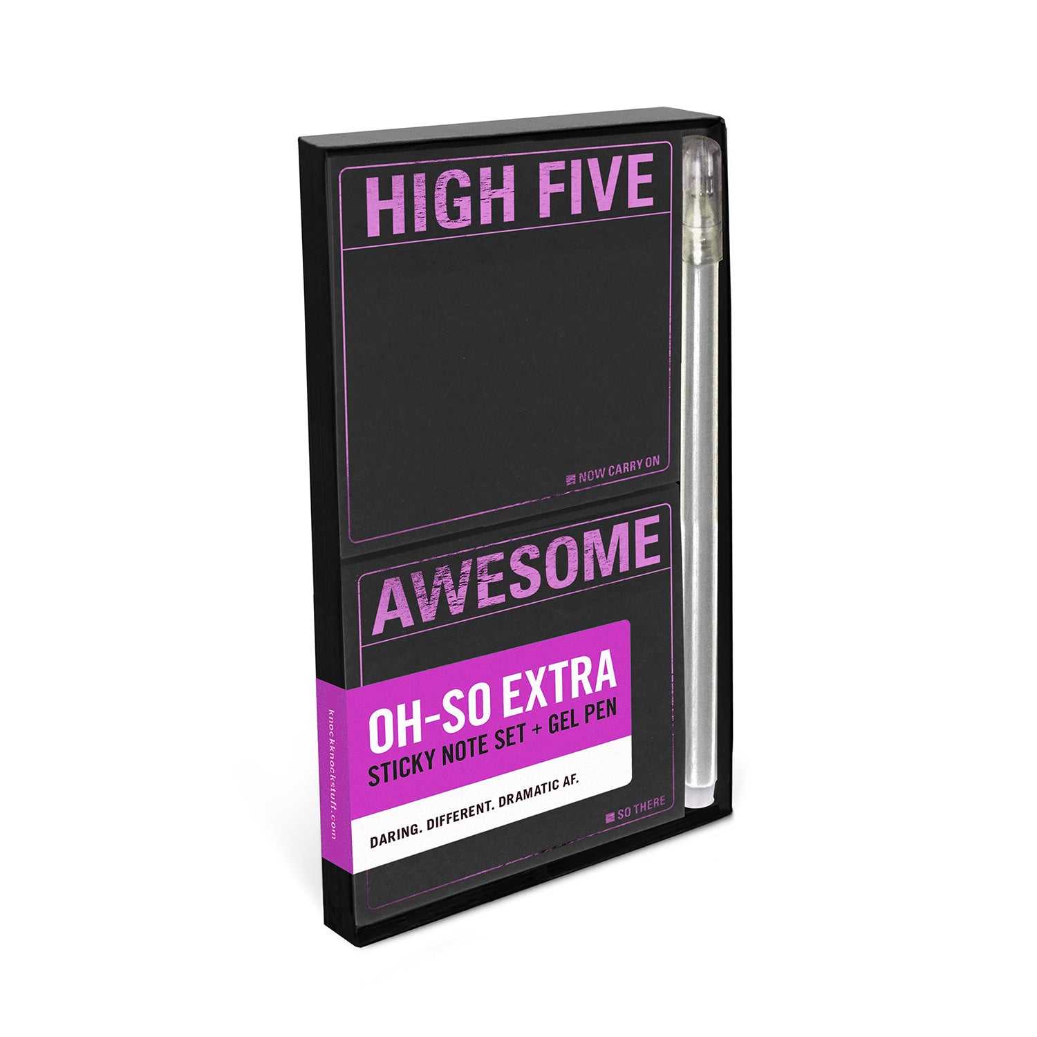 High Five / Awesome Metallic Sticky Note Set + Gel Pen