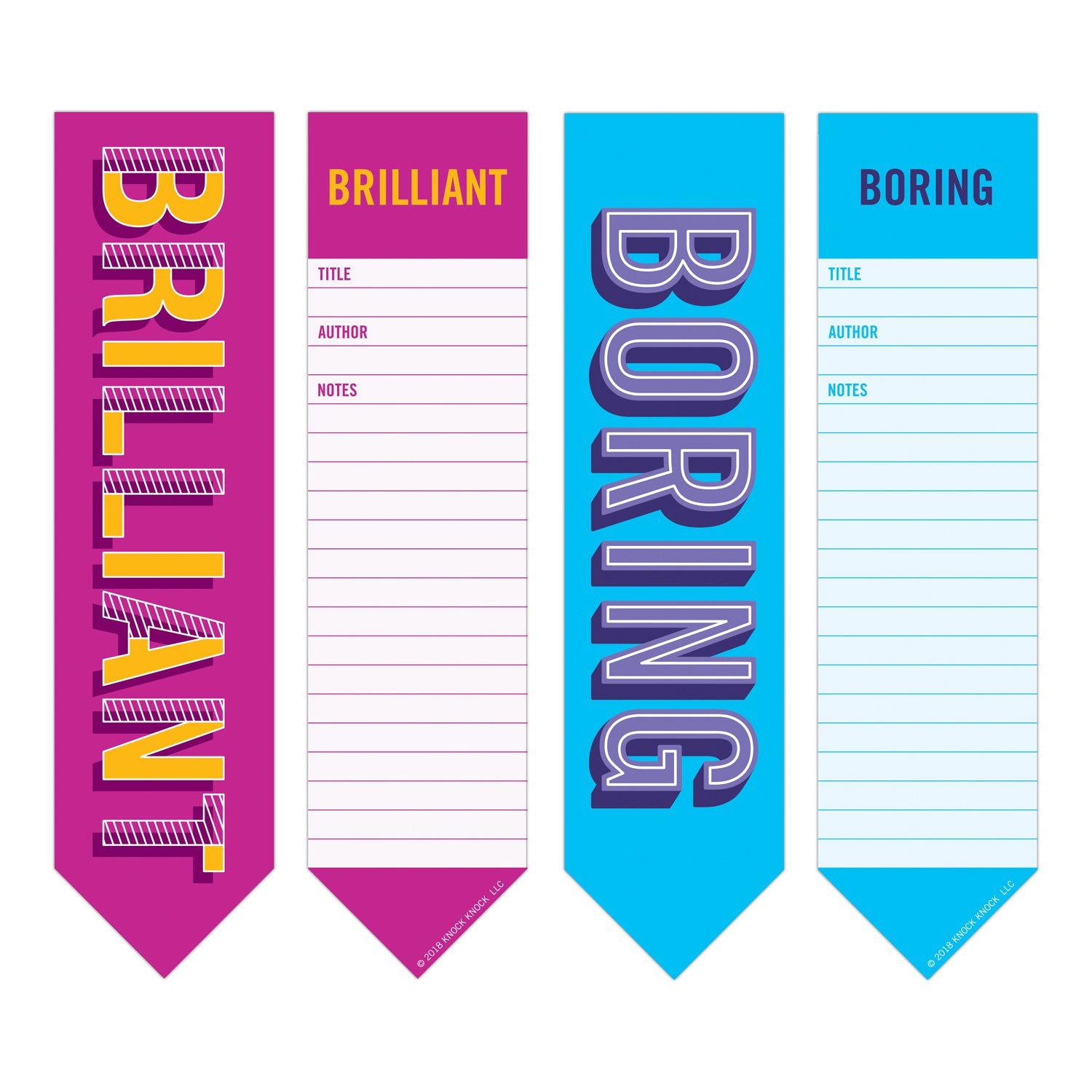 Boring/Brilliant 2-in-1 Bookmark Pads