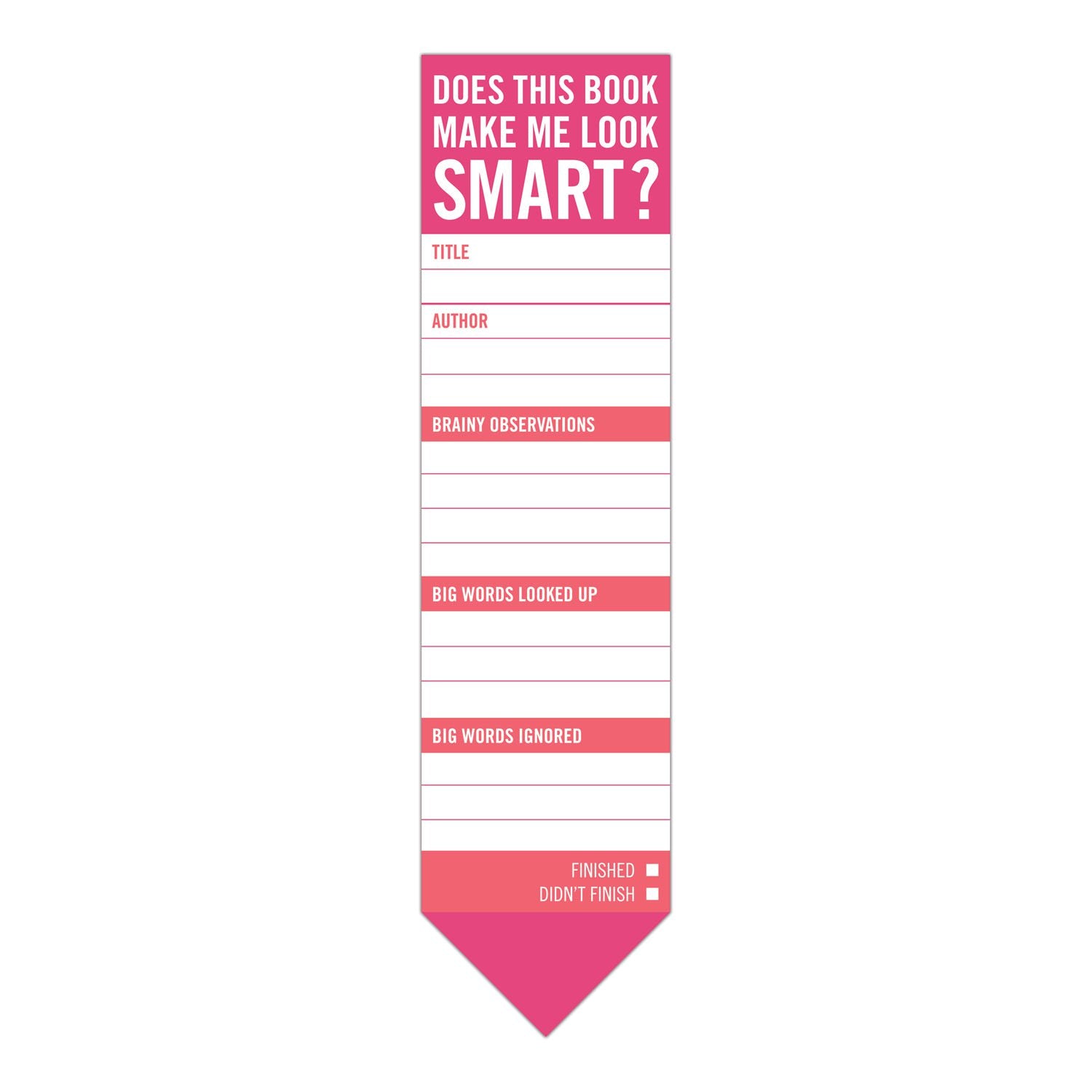 Does This Book Make Me Look Smart? Bookmark Pad