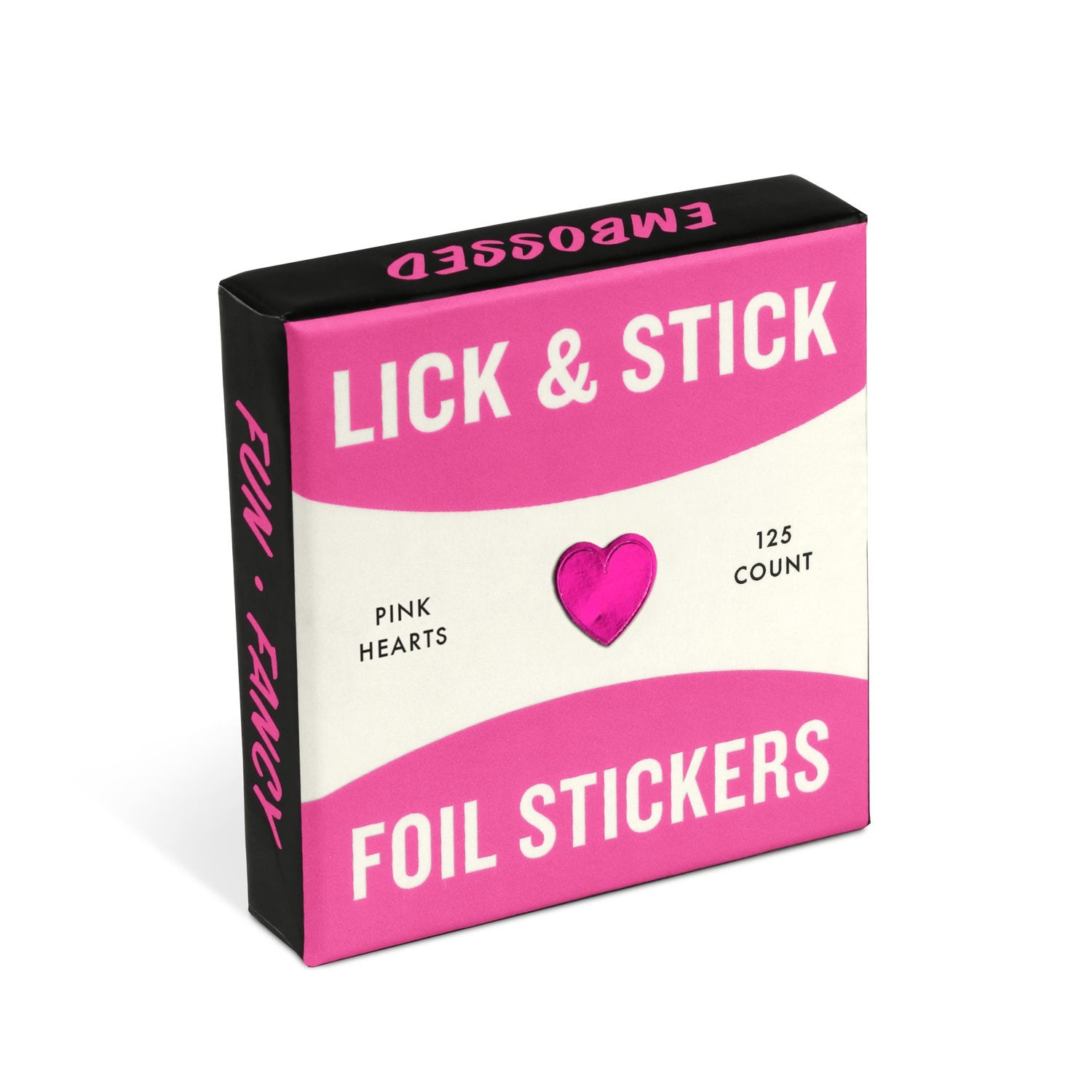 Pink Hearts Lick And Stick Foil Stickers