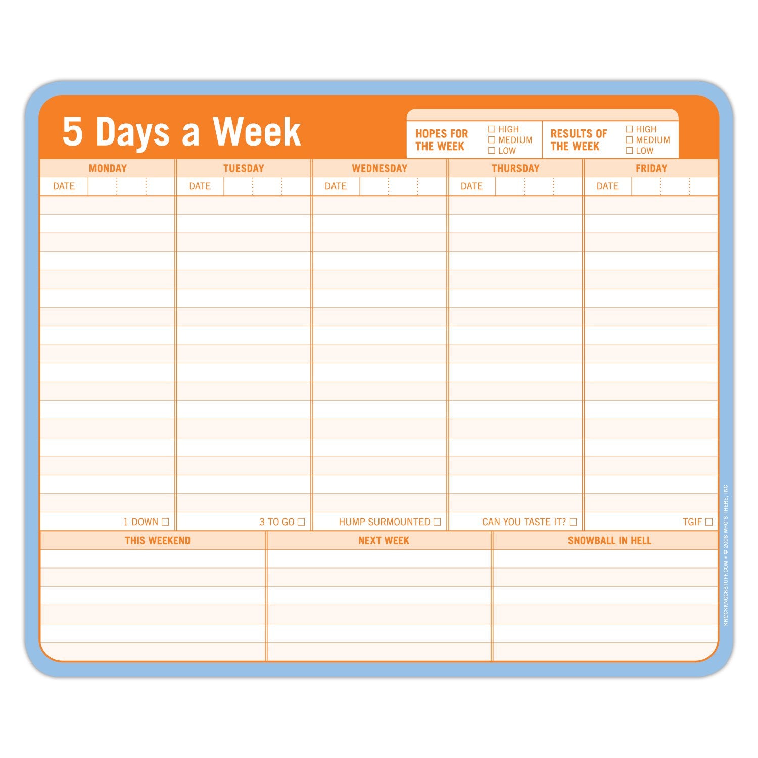 5 Days A Week Paper Mousepad