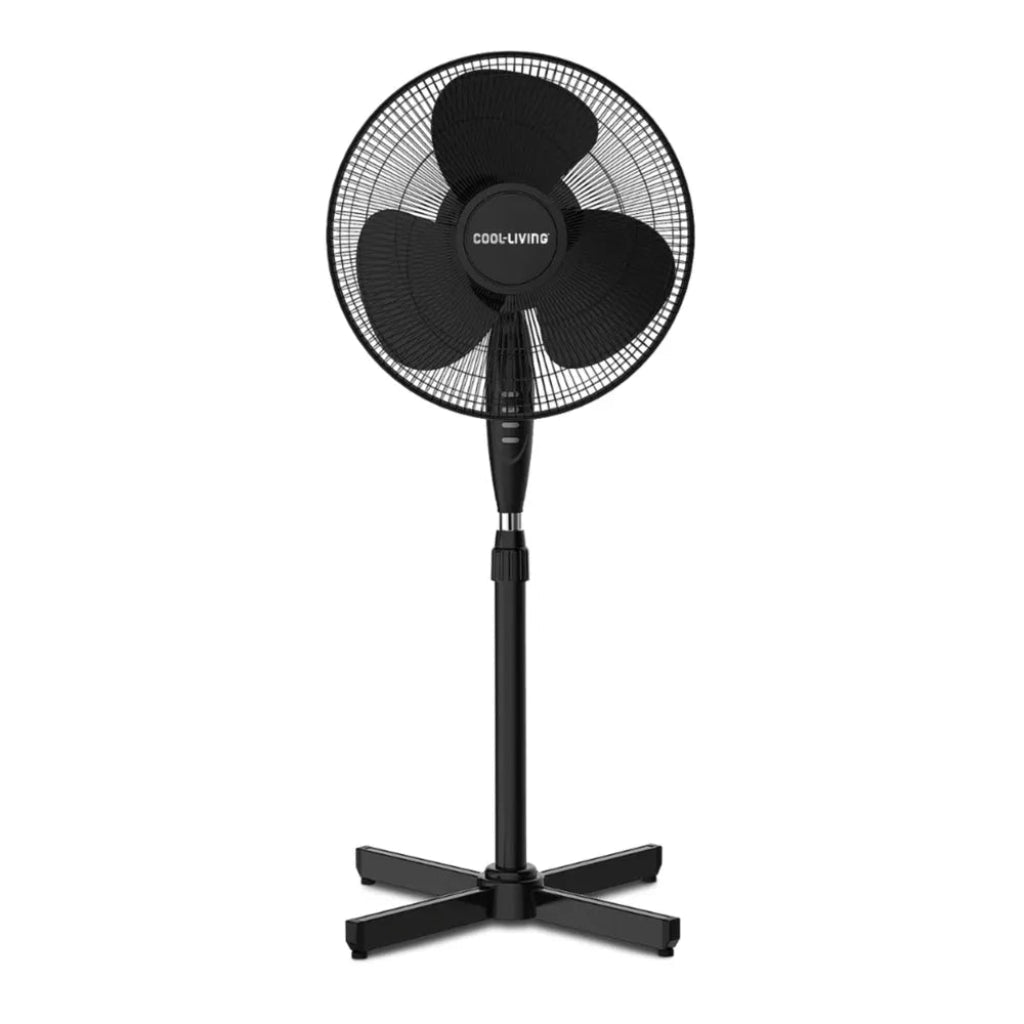 Cool Living Black 16 Inch Electric Oscillating Pedestal Fan