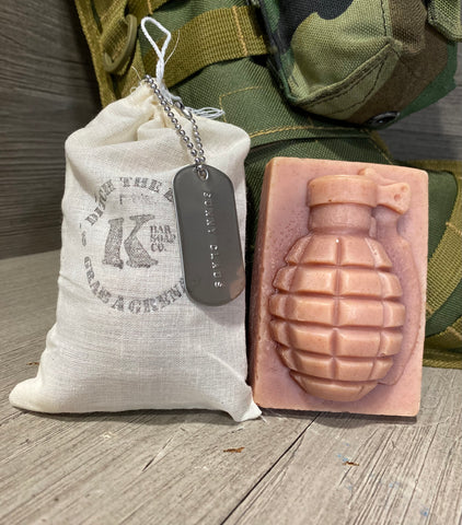 Grenade Soap and K Bar bag
